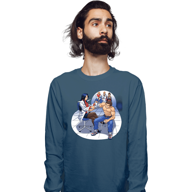 Long Sleeve Shirts, Unisex / Small / Indigo Blue