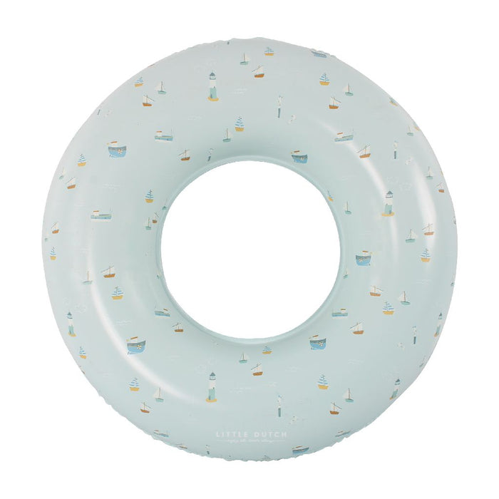 Little Dutch Schwimmring Sailors Bay 50 cm – transparenter blauer Kinder-Schwimmring ab 3 Jahren