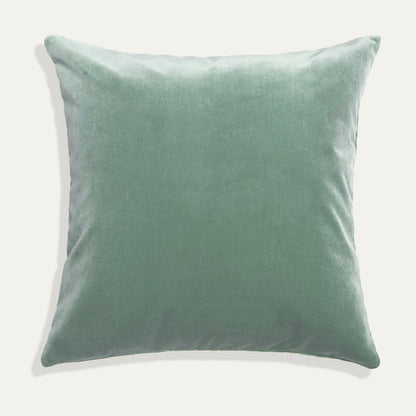 Sea Salt Velvet made-to-order plush velvet pillow in soft green, crafted in the USA with fast turnaround and quality materials
