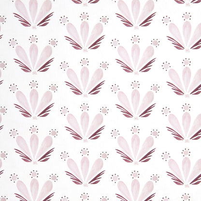 Serena Pink made-to-order fabric with soft pink floral motifs and minimalist accents, crafted in the USA with short lead times