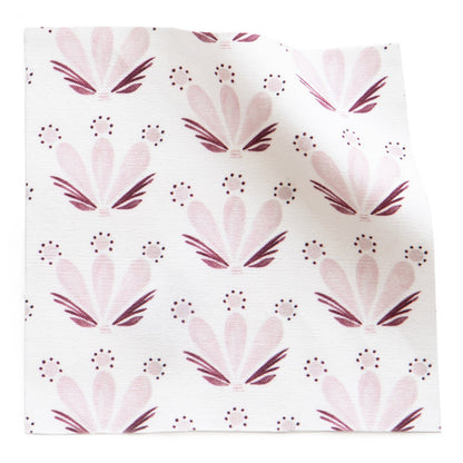 Serena Pink made-to-order printed cotton fabric with delicate floral motifs, crafted in the USA with quick lead times and quality