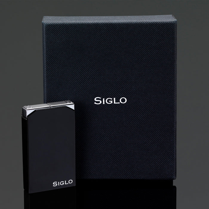 Siglo Twin Flames Shiny Black Lighter