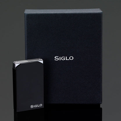 Siglo Twin Flames Shiny Black Lighter