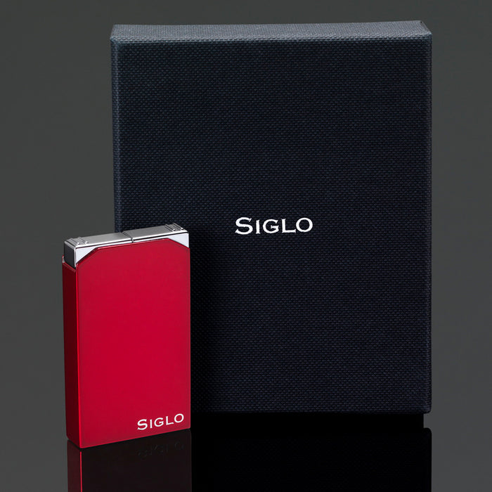 Siglo Twin Flames Shiny Red Lighter