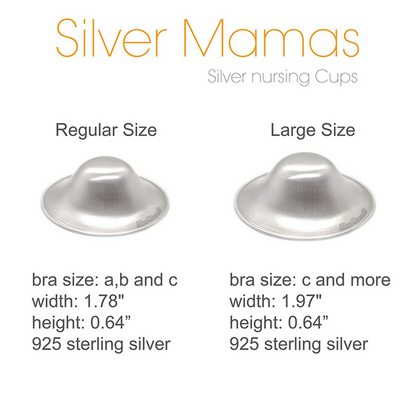Silver Nursing Cups - Elegant Mommy