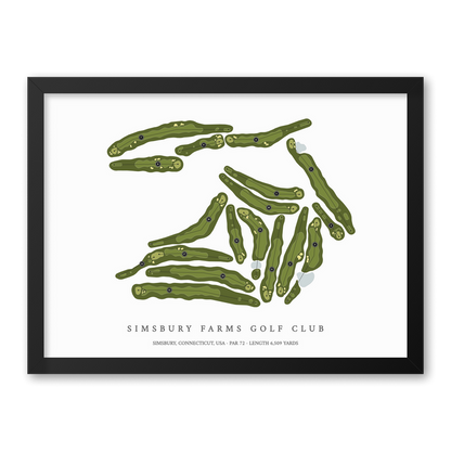 Simsbury Farms Golf Club | Golf Course Print | Black Frame