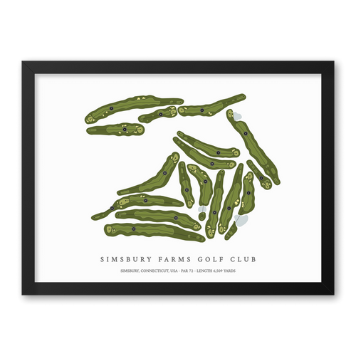 Simsbury Farms Golf Club | Golf Course Print | Black Frame