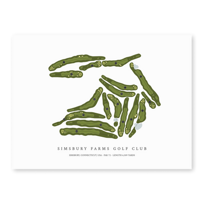 Simsbury Farms Golf Club | Golf Course Print | Unframed