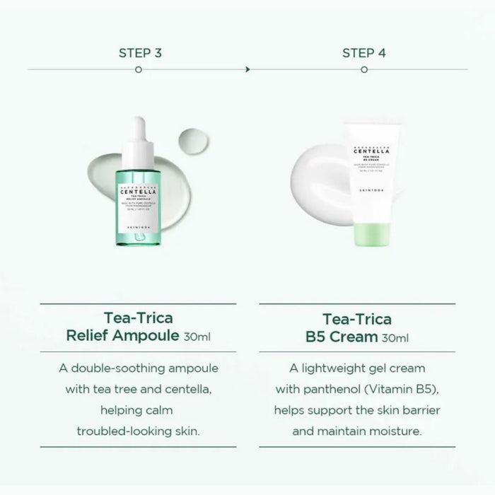 SKIN1004 Madagascar Centella Tea - Trica Travel Kit (4ea) مجموعة السفر SKIN1004 شاي سنتيلا مدغشقر - تريكا - Princess Cosmetics Qatar