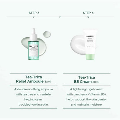 SKIN1004 Madagascar Centella Tea - Trica Travel Kit (4ea) مجموعة السفر SKIN1004 شاي سنتيلا مدغشقر - تريكا - Princess Cosmetics Qatar