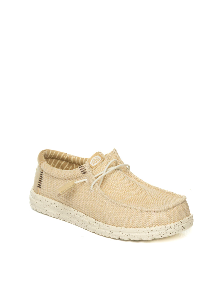 HEY DUDE slip on wally stretch cream 41898 WALLY STRETCH-0LZ