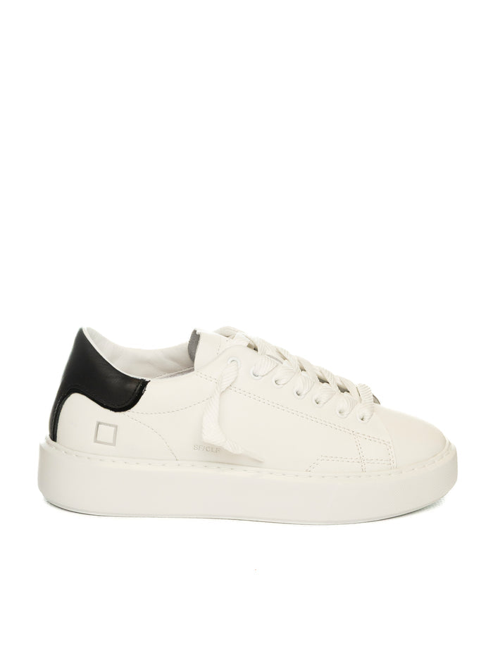 D.A.T.E. Sneaker sfera bianco/nero SFERA CALF-WHI/BLACK