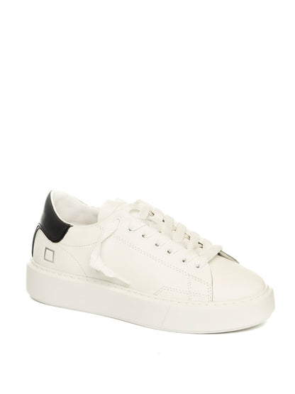 D.A.T.E. Sneaker sfera bianco/nero SFERA CALF-WHI/BLACK