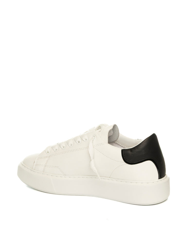 D.A.T.E. Sneaker sfera bianco/nero SFERA CALF-WHI/BLACK