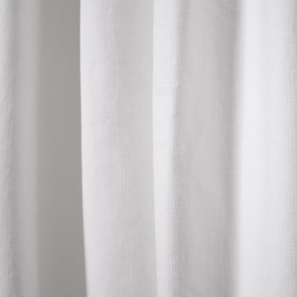 Snow Curtain white textured fabric, made-to-order in the USA with short lead times