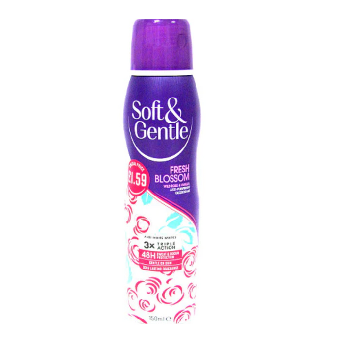 Soft & Gentle Fresh Blossom Anti-Perspirant Spray 150ml (N)