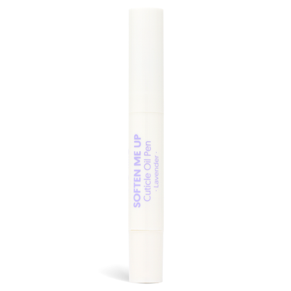 Soften Me Up lavender cuticle oil pen, close-up