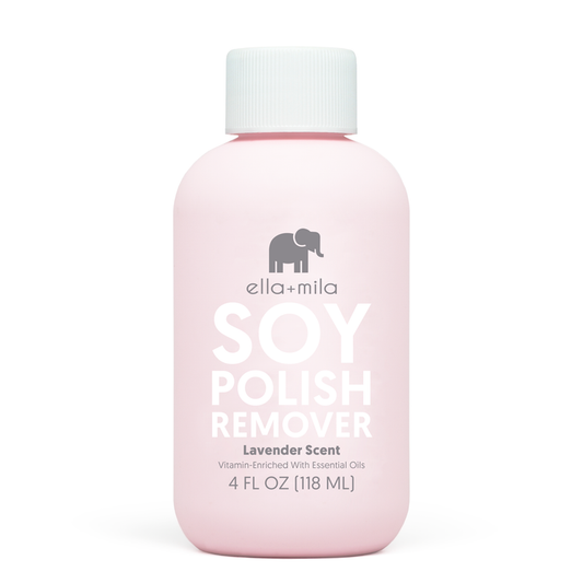Soy Nail Polish Remover, lavender scent, 4 fl oz bottle – ella+mila