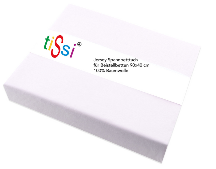 tiSsi Spannbettlaken Rosa 90 × 40 cm für Beistellbett SOPHIE