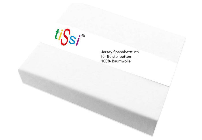 tiSsi Spannbettlaken Moritz 85 × 89 cm in Weiß aus 100 % Baumwolle