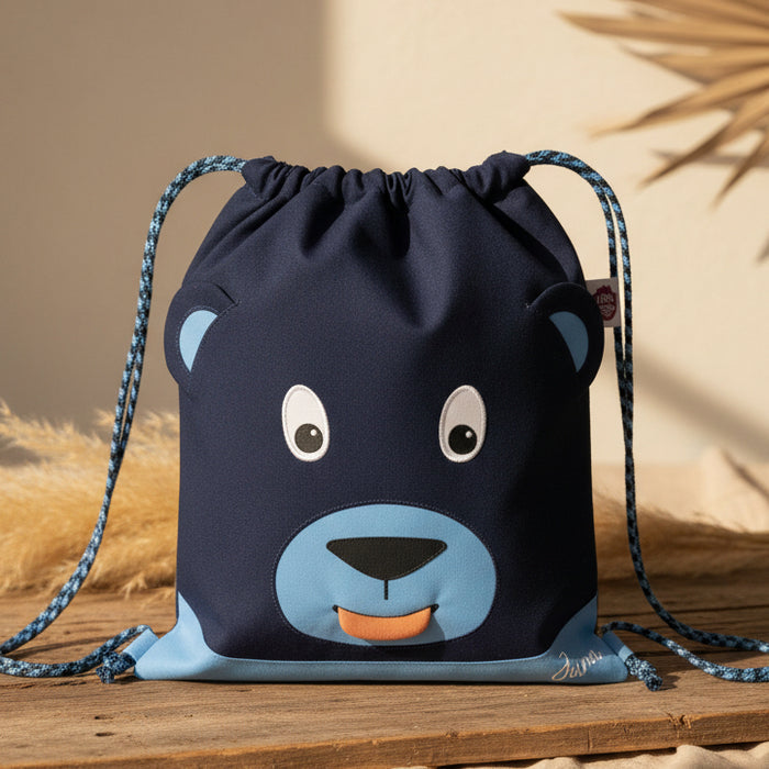 Affenzahn Sportbeutel Bär Blau mit 4 Litern Volumen