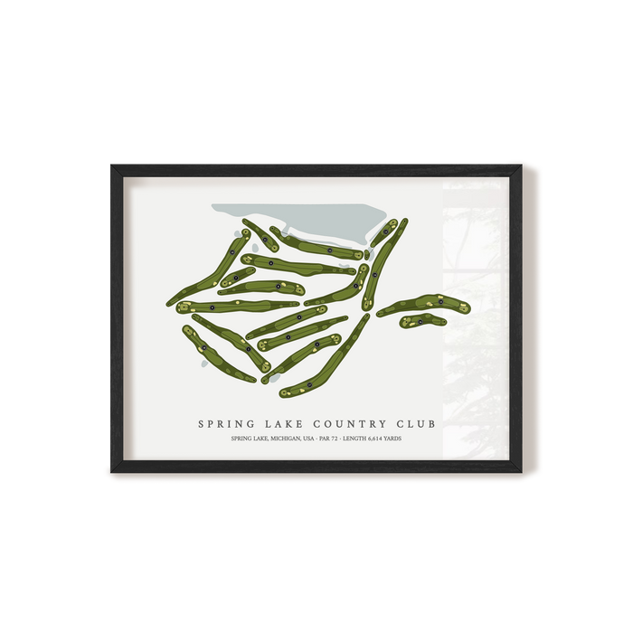 Spring Lake Country Club | Golf Course Print | Black Frame