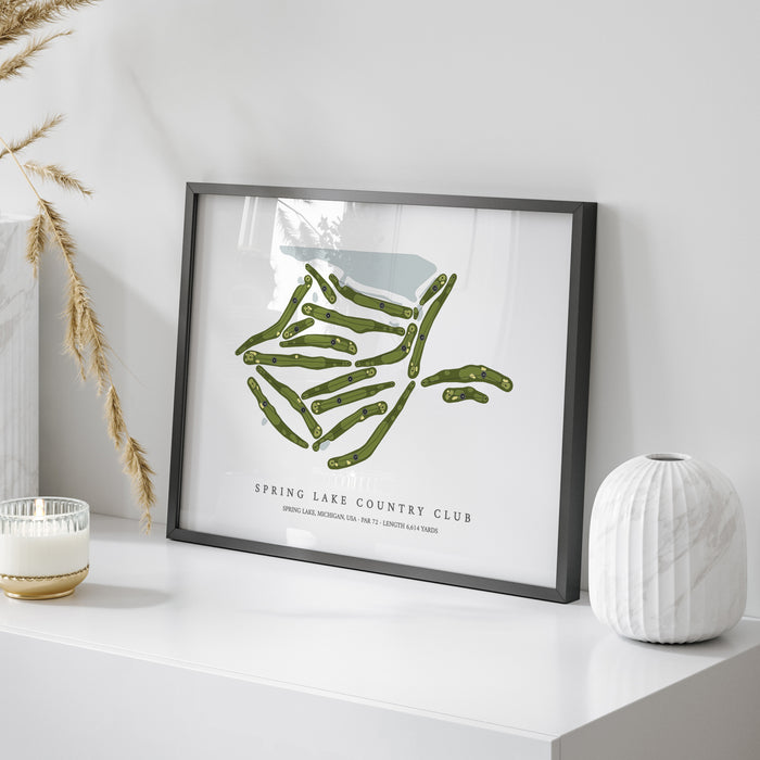 Spring Lake Country Club | Golf Course Print | On Table