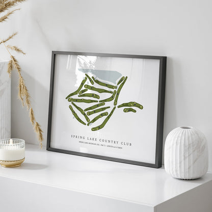 Spring Lake Country Club | Golf Course Print | On Table