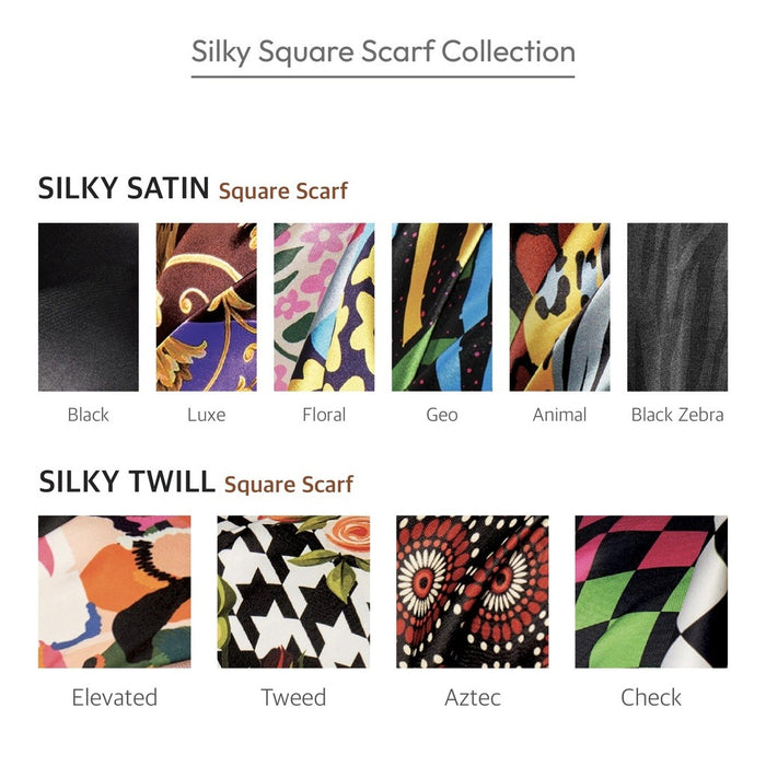 Square Silky Satin Scarf [Floral] #HQ192