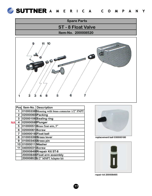 ST-8 Float Valves available at North American Pressure Wash Outlet
