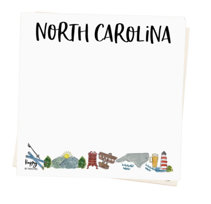 State of North Carolina Chunky Notepad-Stationery Writing Pad - Main View - Happy By Rachel