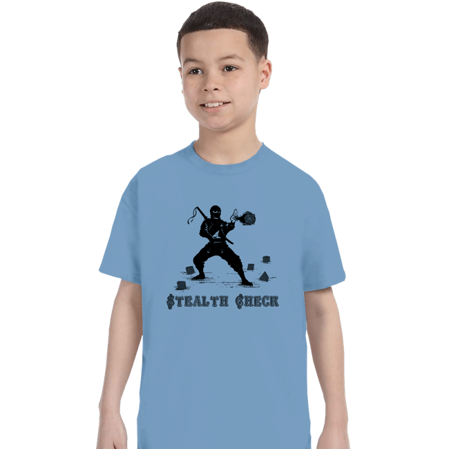 Secret_Shirts T-Shirts, Youth / XS / Powder Blue Stealth Check