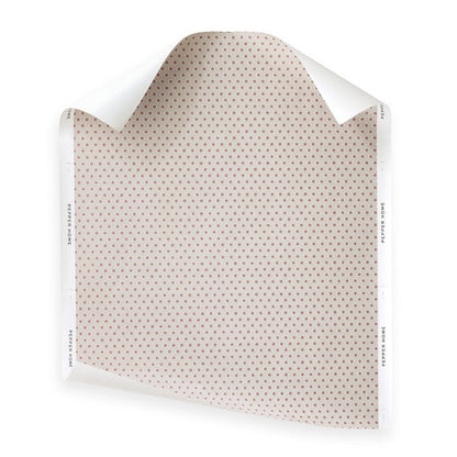Stevie Lilac cream wallpaper sample with delicate coral dots made to order and manufactured in the USA with short lead times