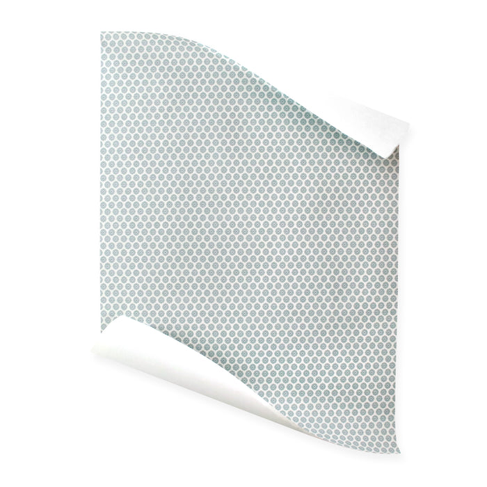 Stevie Sea wallpaper with a delicate repeating dot pattern, made to order and manufactured in the USA with short lead times