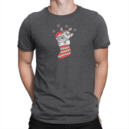 Stocking Stuf-fur Holiday Unisex Shirt Heather Charcoal