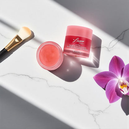 Cruelty-free Vitamin C lip mask by LaserGlow for plumping, hydration, and overnight lip repair