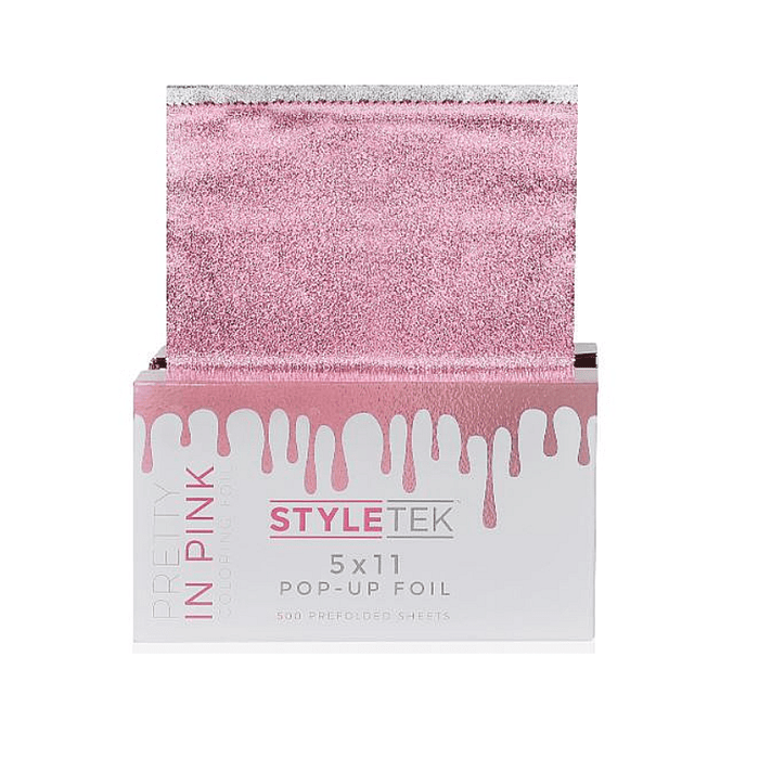 Styletek Pretty In Pink Embossed Pop-Up Foil 500ct 5x11 (Runway) - Styletek | Available at Studio 360 Salon, Chatham, NJ