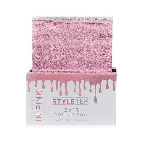 Styletek Pretty In Pink Embossed Pop-Up Foil 500ct 5x11 (Runway) - Styletek | Available at Studio 360 Salon, Chatham, NJ
