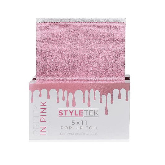 Styletek Pretty In Pink Embossed Pop-Up Foil 500ct 5x11 (Runway) - Styletek | Available at Studio 360 Salon, Chatham, NJ