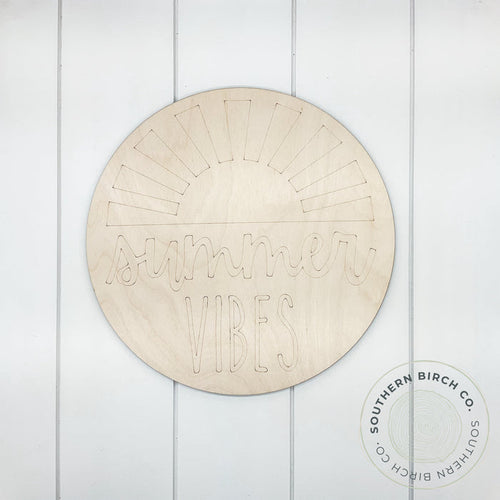 Summer Vibes Etched Round Blank