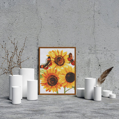 Sunflowers and Butterflies Diamond Painting Kit