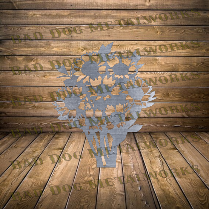 Sunflowers Double Layer - Dxf and Svg