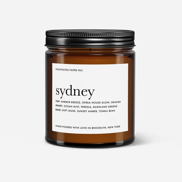 Sydney Candle | Sea salt, orchid - Footnotes Paper