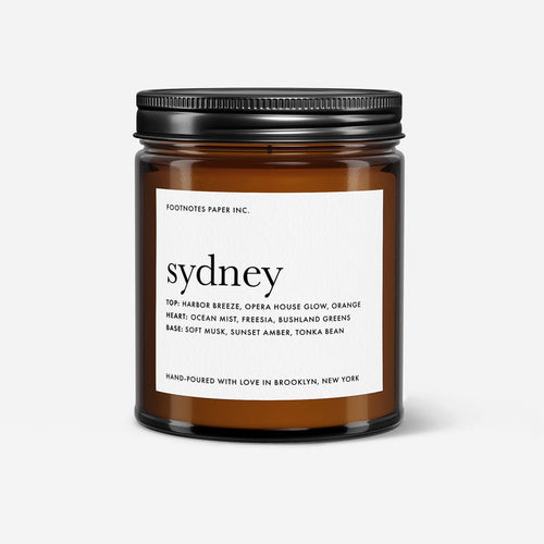 Sydney Candle | Sea salt, orchid - Footnotes Paper