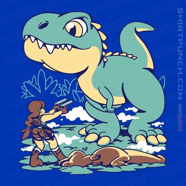 Shirts Magnets / 3"x3" / Royal Blue T Rex Surprise