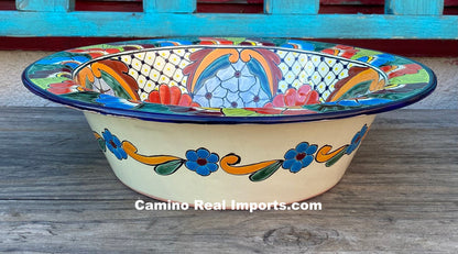 Talavera Pottery Salad Bowl Plate 16" TPSB12002