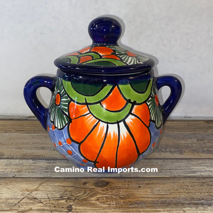 Talavera Pottery Sugarbowl Hand Painted TPSC002