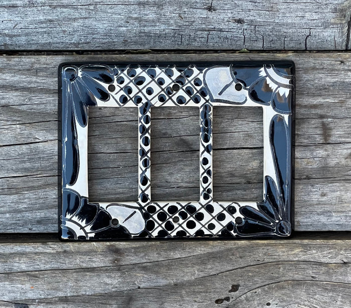 Talavera Pottery Triple Rocker Switch Plate T3RSP023