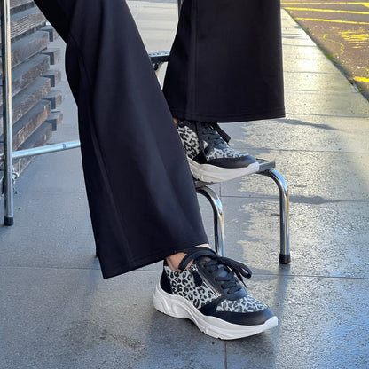 Cool, comfortable sporty trainers. Zip and lace up sneaker with comfortable contoured footbed. Quality footwear.