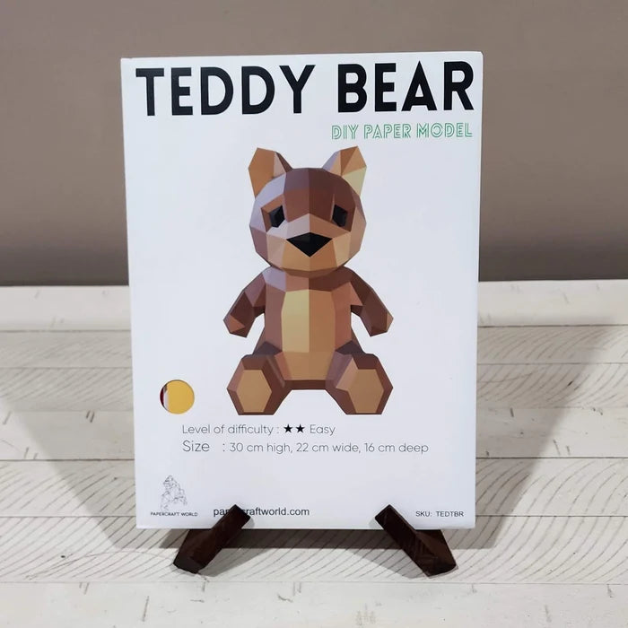 Teddy Bear 3D Paper Art Origami Model, Paper Animal Lamp